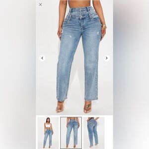New Fashion Nova Light Blue Straight Leg Jeans